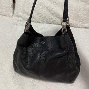 Coach, leather bag, black.